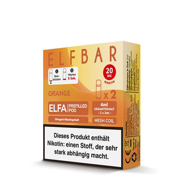 Elfbar - Elfa Prefilled Pod 2x2ml - Orange