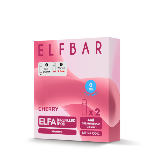 Elfbar - Elfa Prefilled Pod 2x2ml - Cherry Nikotinfrei