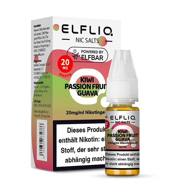 Elfbar Elfliq 10ml - Kiwi Passion Fruit Guava 20mg