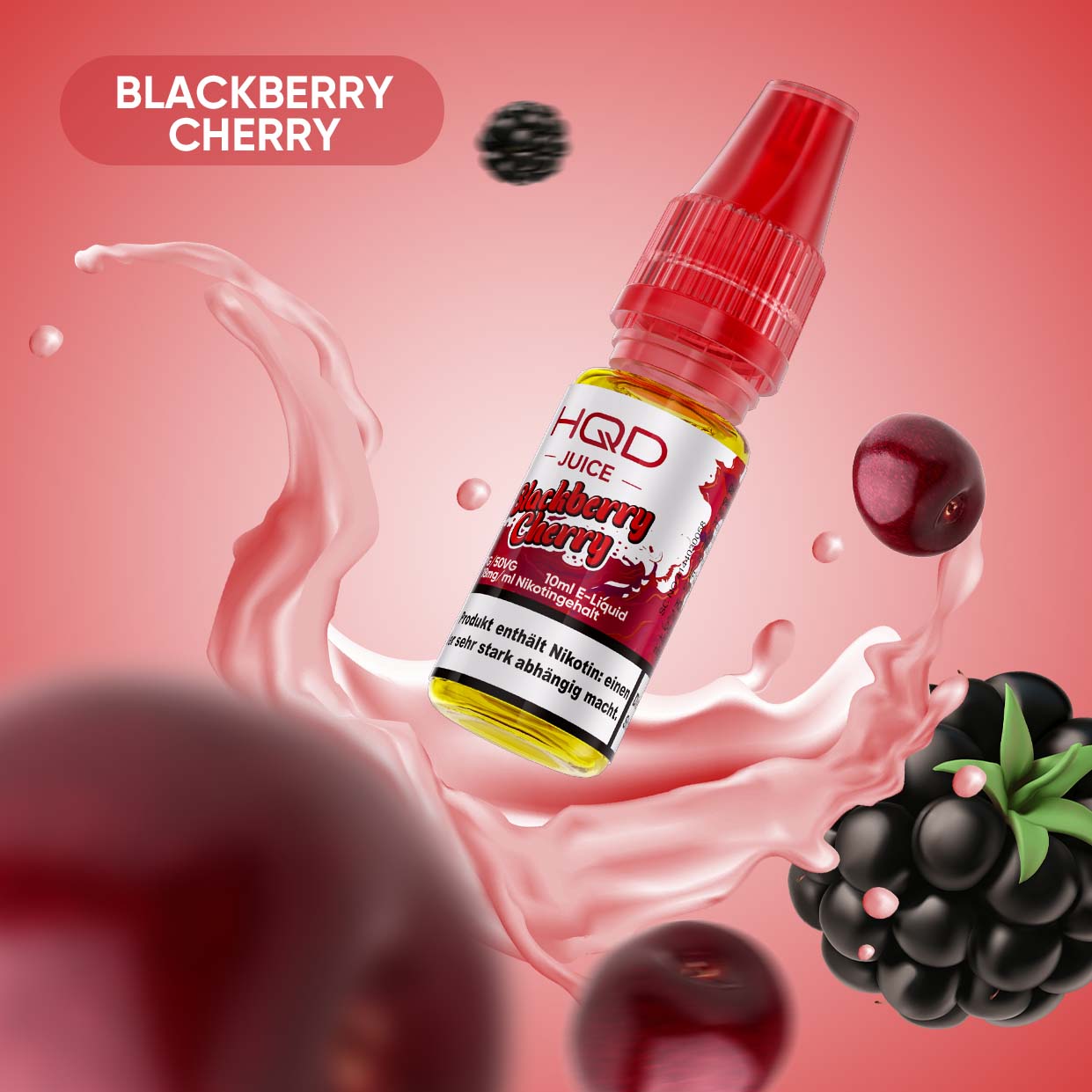 HQD Juice - 18mg Liquid - 10ml - Blackberry Cherry