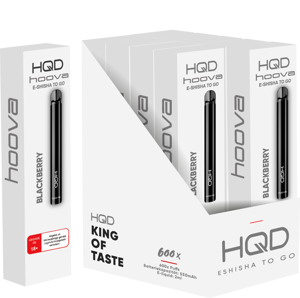 HQD Hoova - E-Shisha - 600 Züge - Blackberry