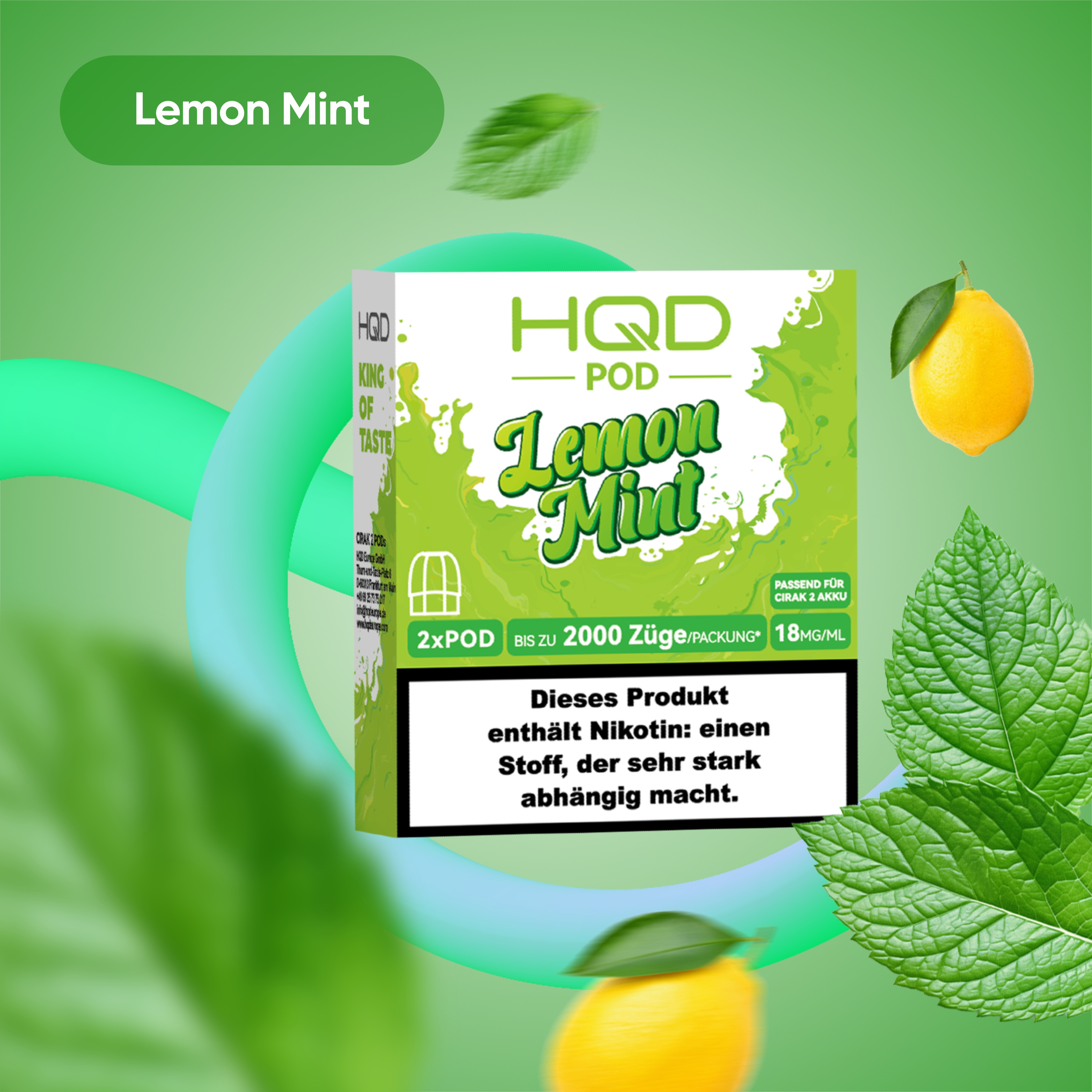 HQD - Cirak 2 Pod - Lemon Mint