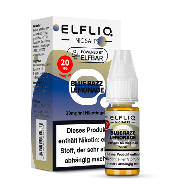 Elfbar Elfliq 10ml - Blue Razz Lemonade 20mg