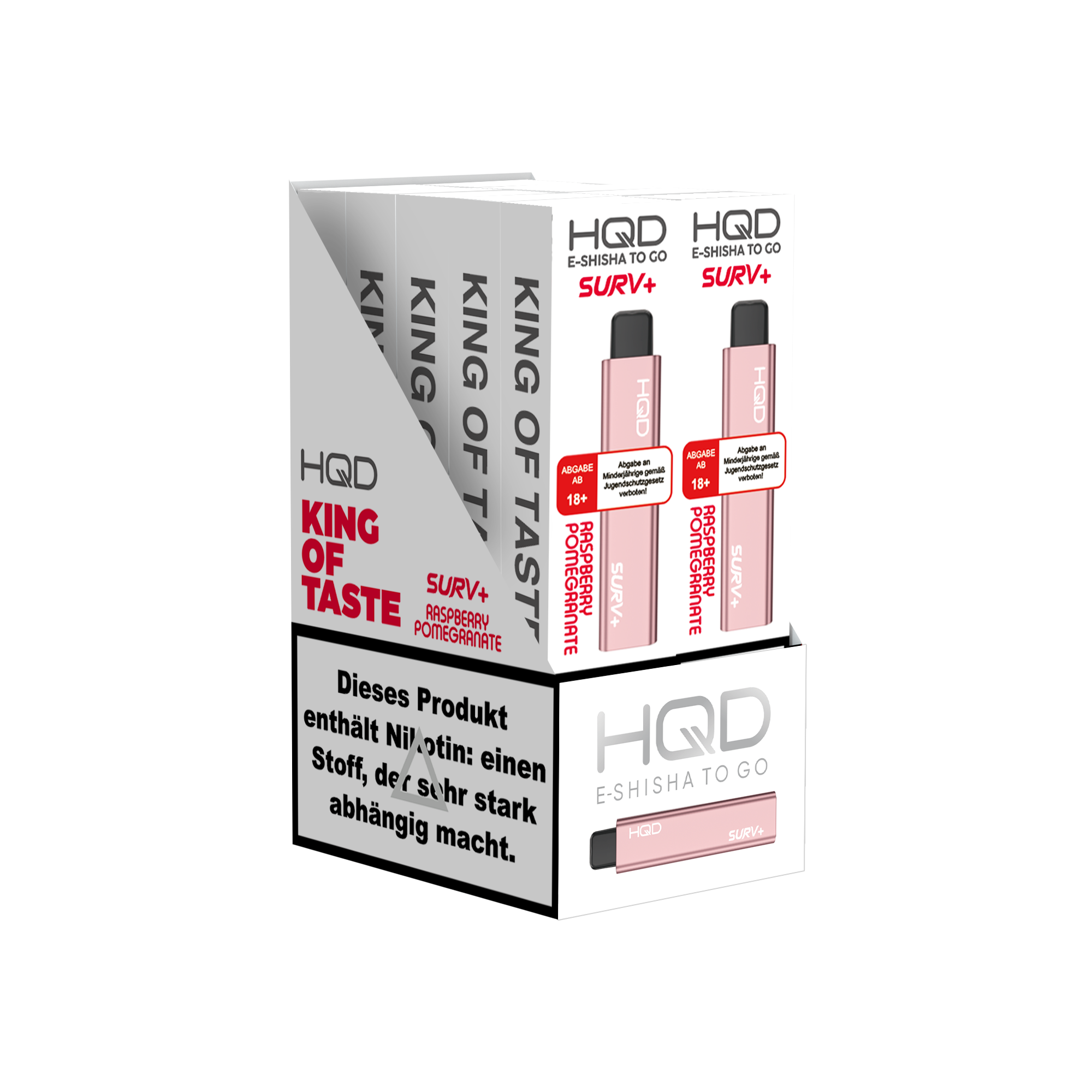 Hqd Surv+ - E-Shisha 600 Züge - Raspberry Pomegranate