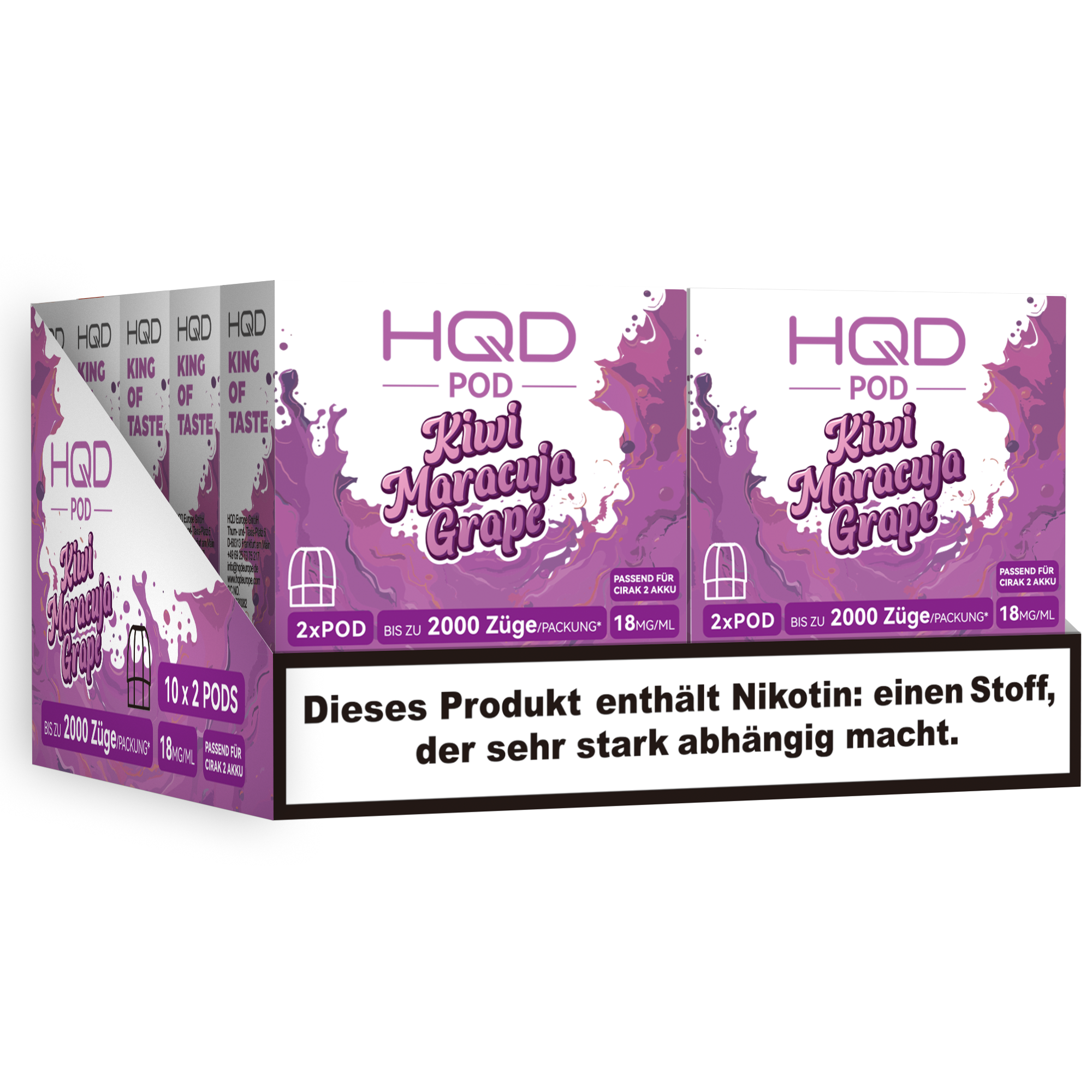 HQD - Cirak 2 Pod - Kiwi Maracuja Grape