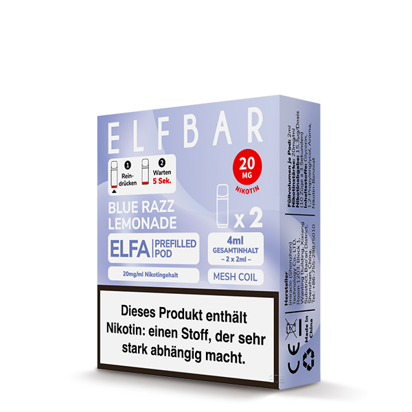Elfbar - Elfa Prefilled Pod 2x2ml - Blue Razz Lemonade