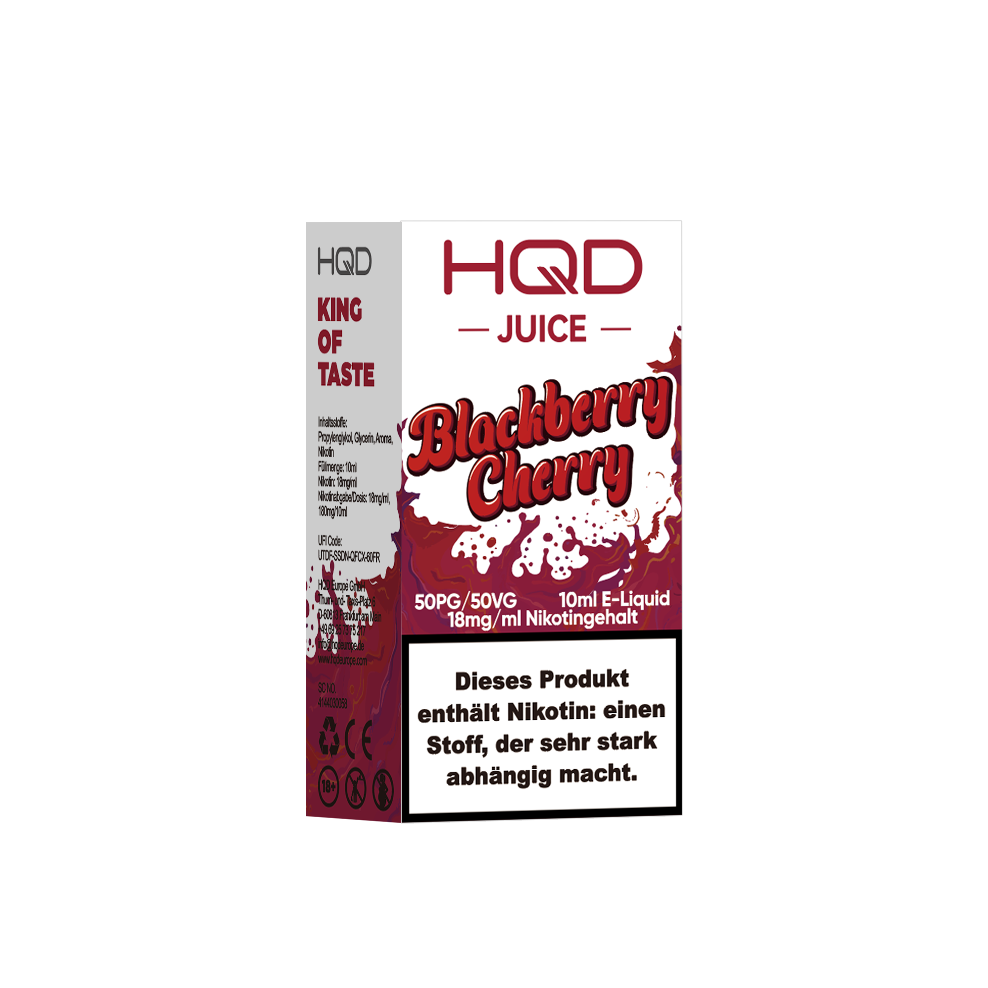HQD Juice - 18mg Liquid - 10ml - Blackberry Cherry