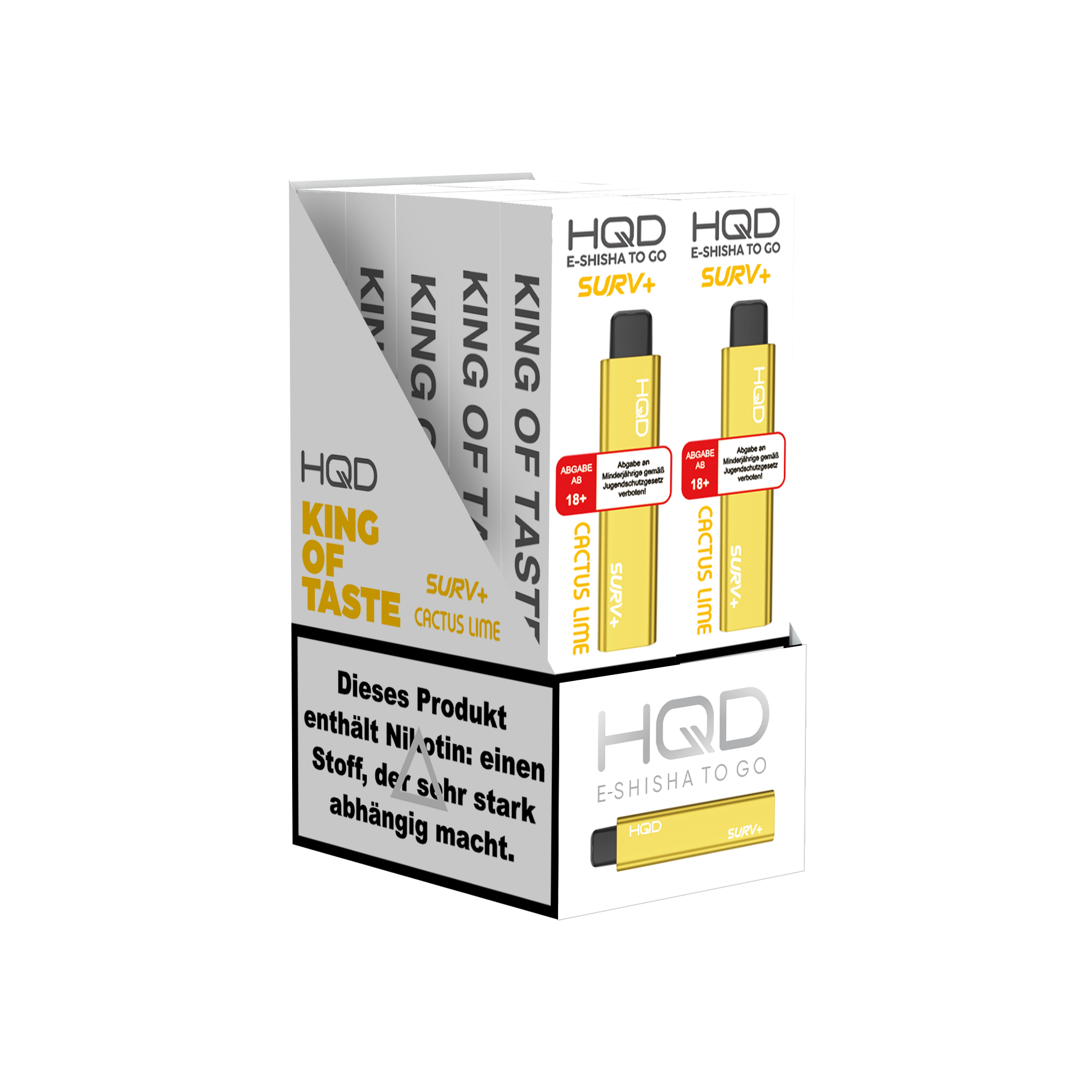 Hqd Surv+ - E-Shisha 600 Züge - Cactus Lime