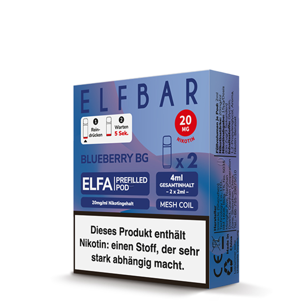 Elfbar - Elfa Prefilled Pod 2x2ml - Blueberry BG