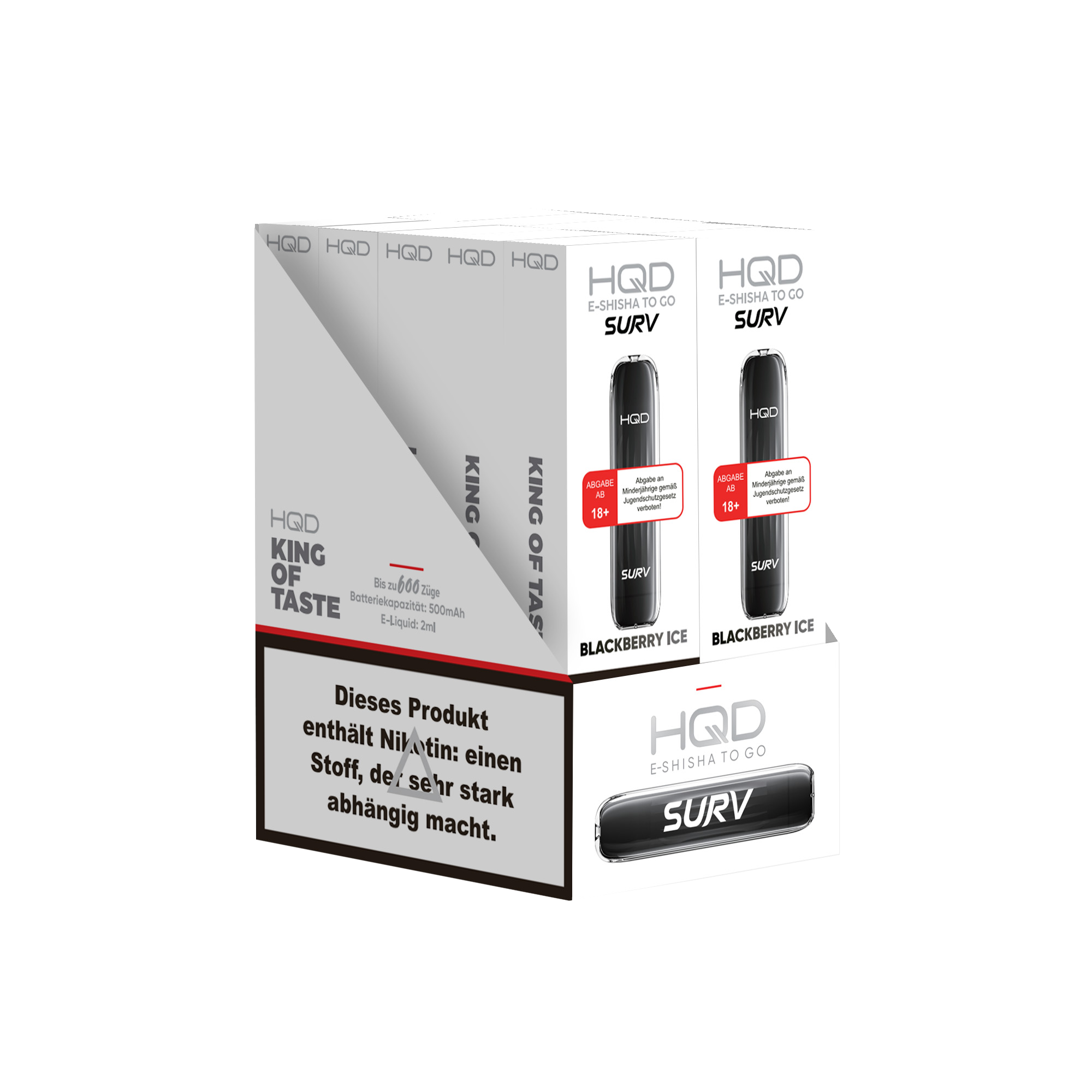 HQD Surv - E-Shisha - 600 Züge - Blackberry Ice