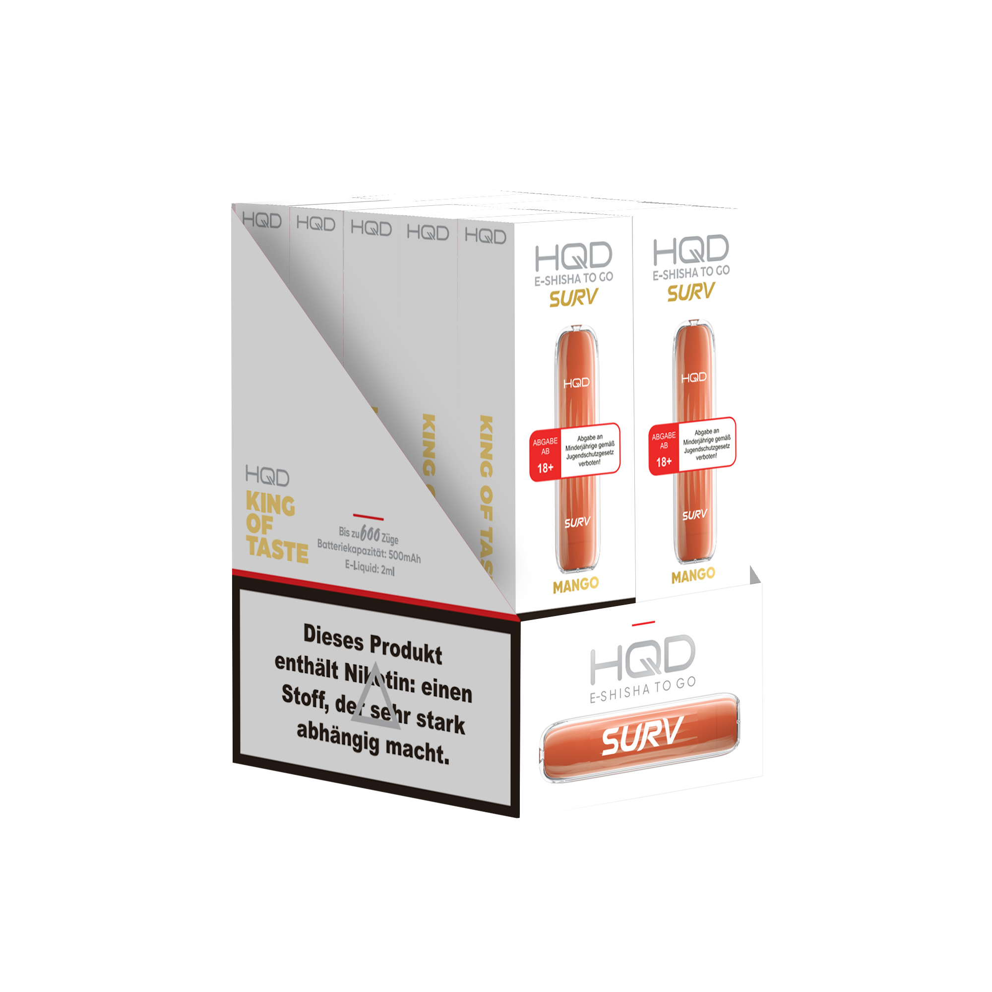 HQD Surv - E-Shisha - 600 Züge - Mango