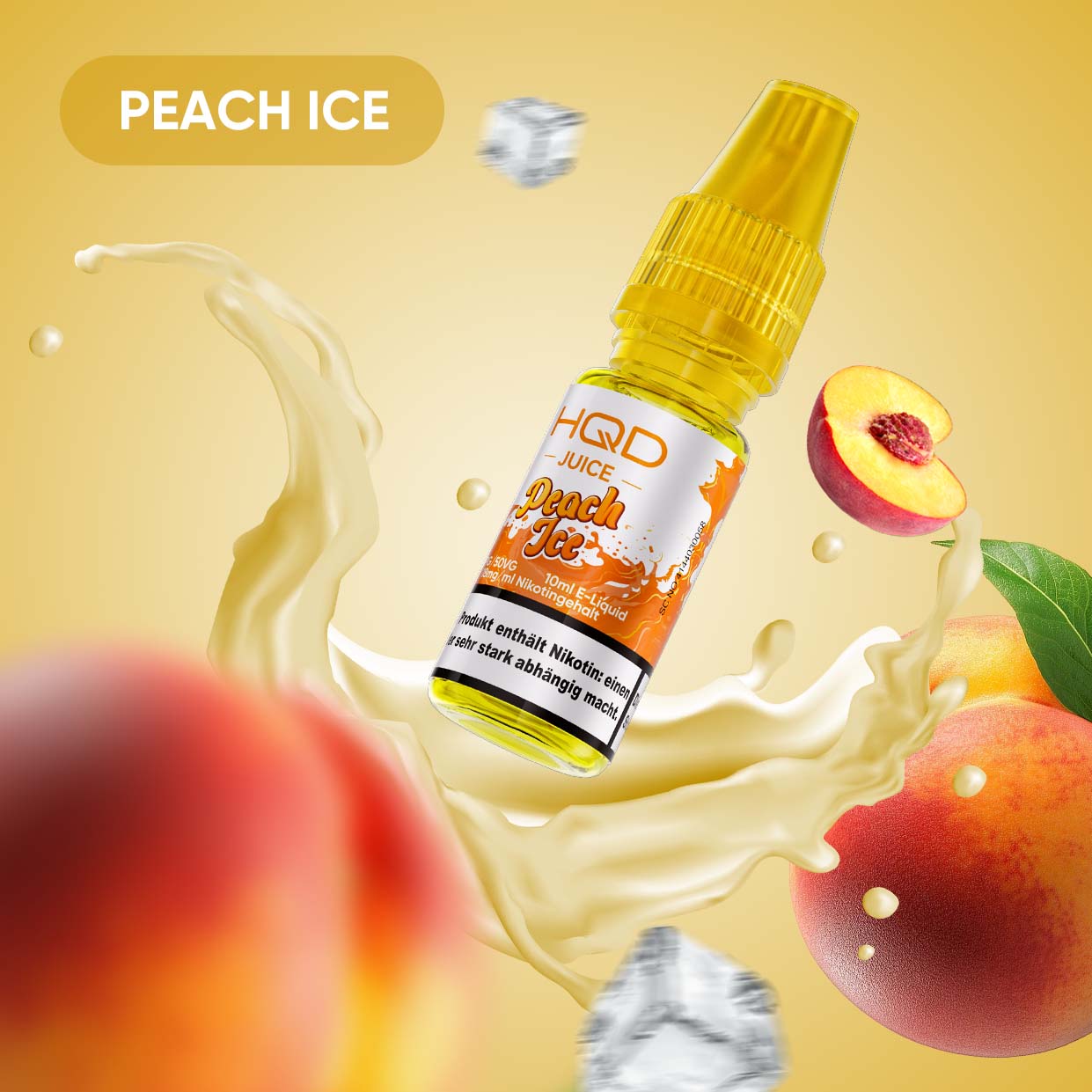 HQD Juice - 18mg Liquid - 10ml - Peach Ice