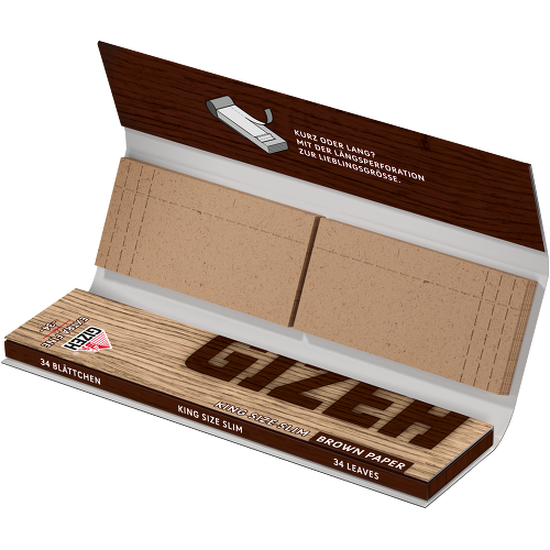 Gizeh - Brown - King Size Slim mit Tips