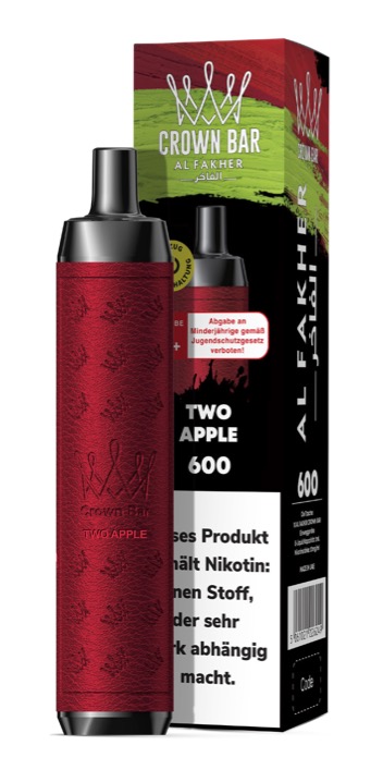 Al-Fakher - E-Shisha - 600 Züge - Two Apple