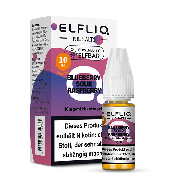 Elfbar Elfliq 10ml - Blueberry Sour Raspberry 10mg