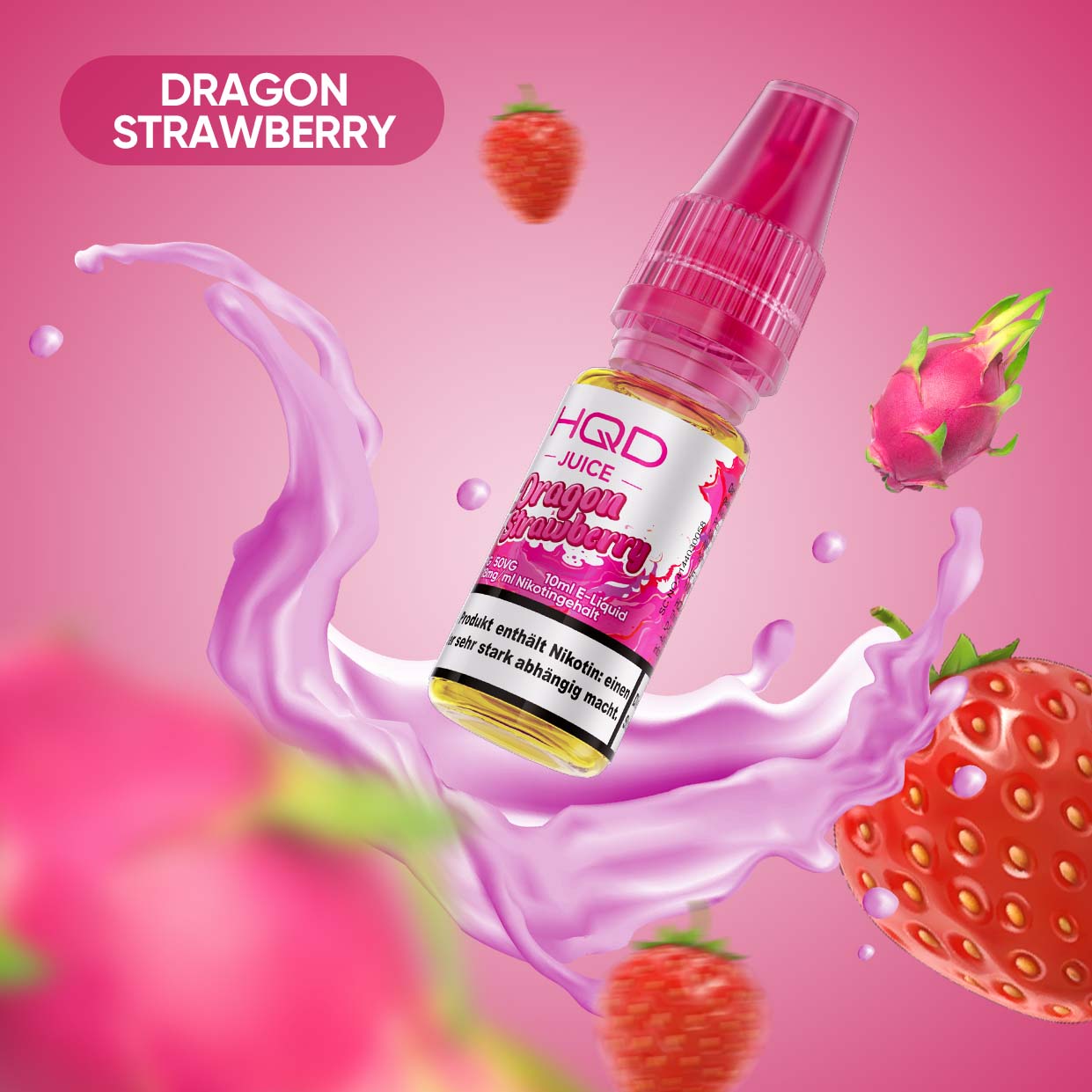 HQD Juice - 18mg Liquid - 10ml - Dragon Strawberry