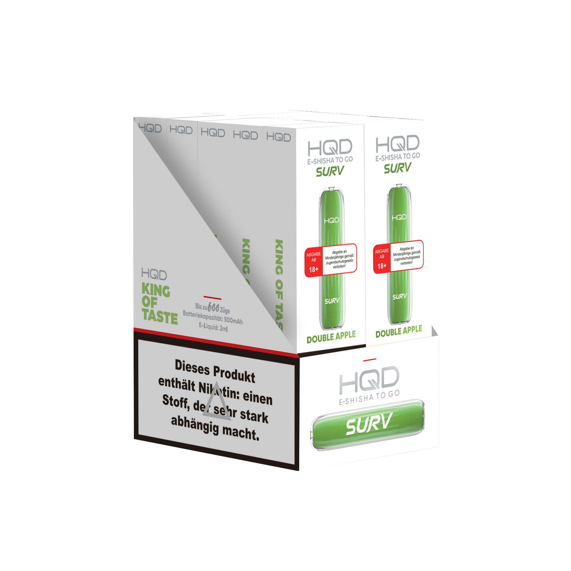 HQD Surv - E-Shisha - 600 Züge - Double Apple