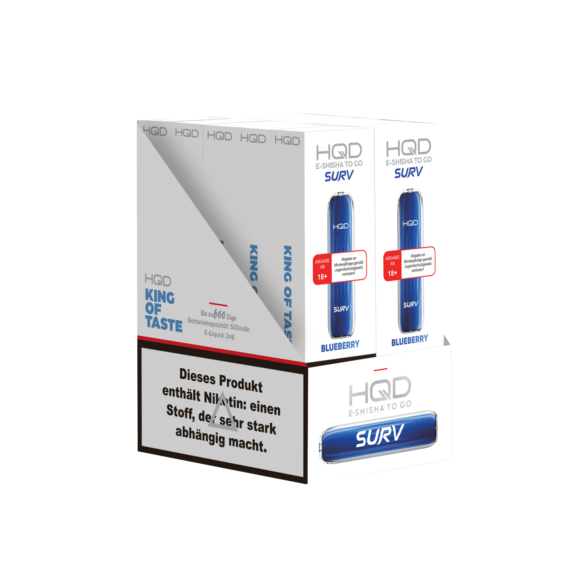 HQD Surv - E-Shisha - 600 Züge - Blueberry