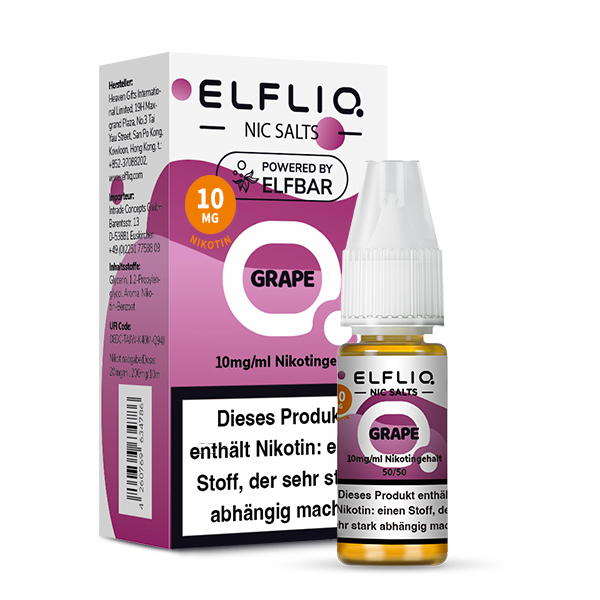 Elfbar Elfliq 10ml - Grape 10mg
