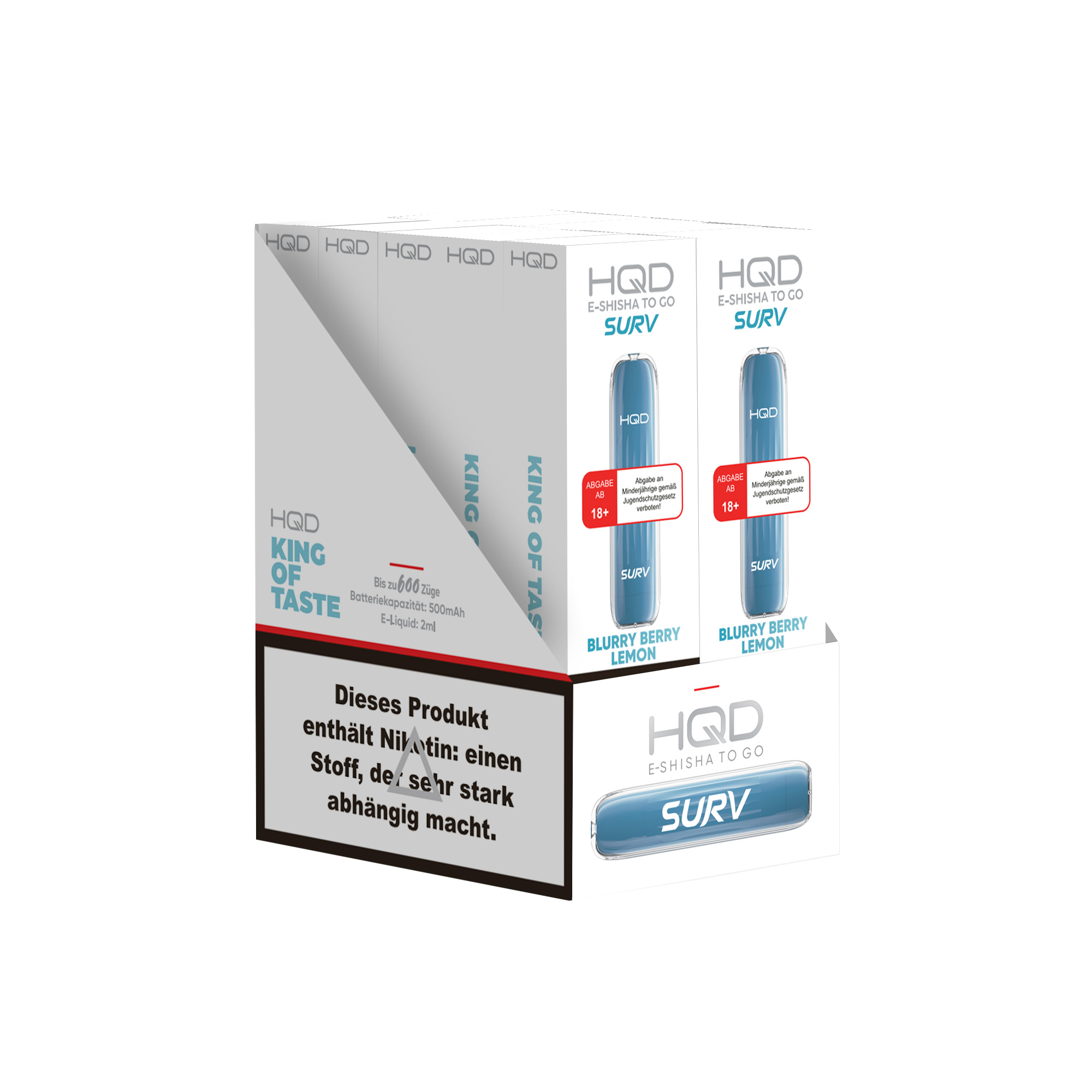 HQD Surv - E-Shisha - 600 Züge - Blurry Berry Lemon