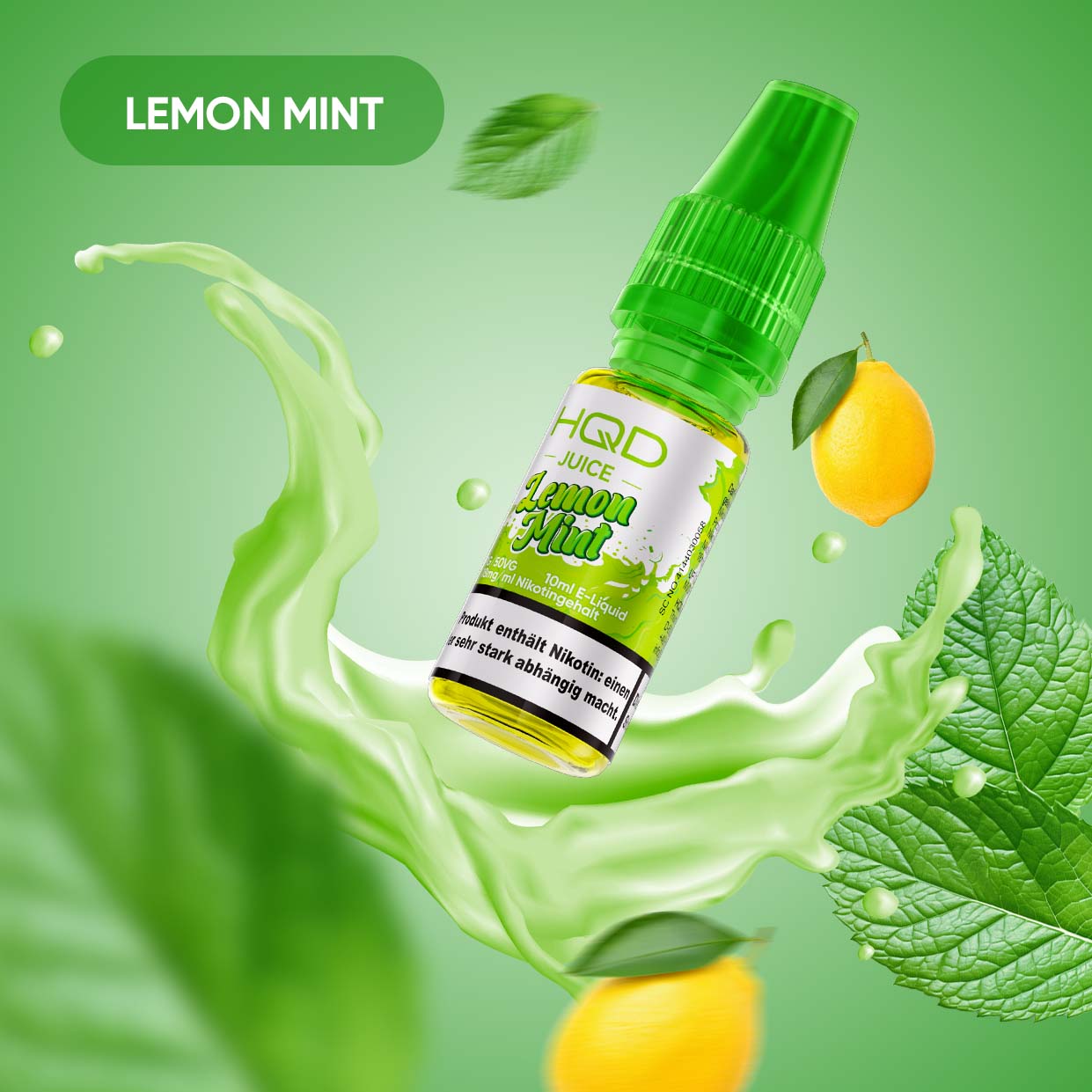 HQD Juice - 18mg Liquid - 10ml - Lemon Mint