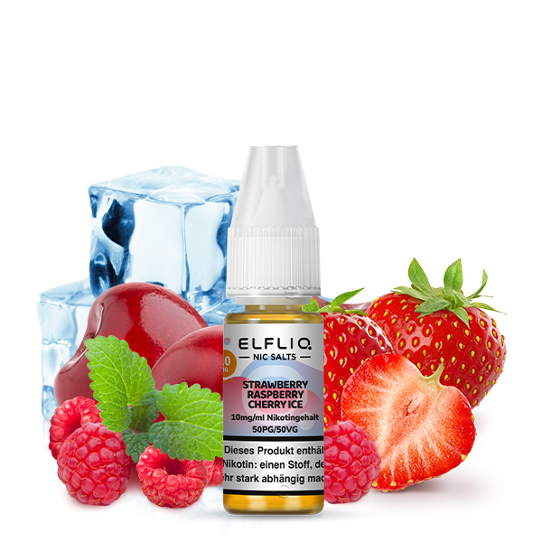 Elfbar Elfliq 10ml - Strawberry Raspberry Cherry Ice 20mg