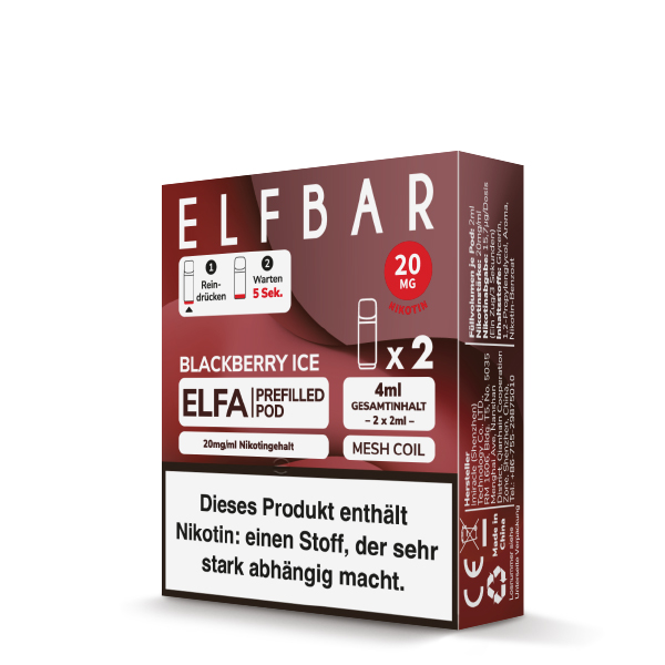 Elfbar - Elfa Prefilled Pod 2x2ml - Blackberry Ice
