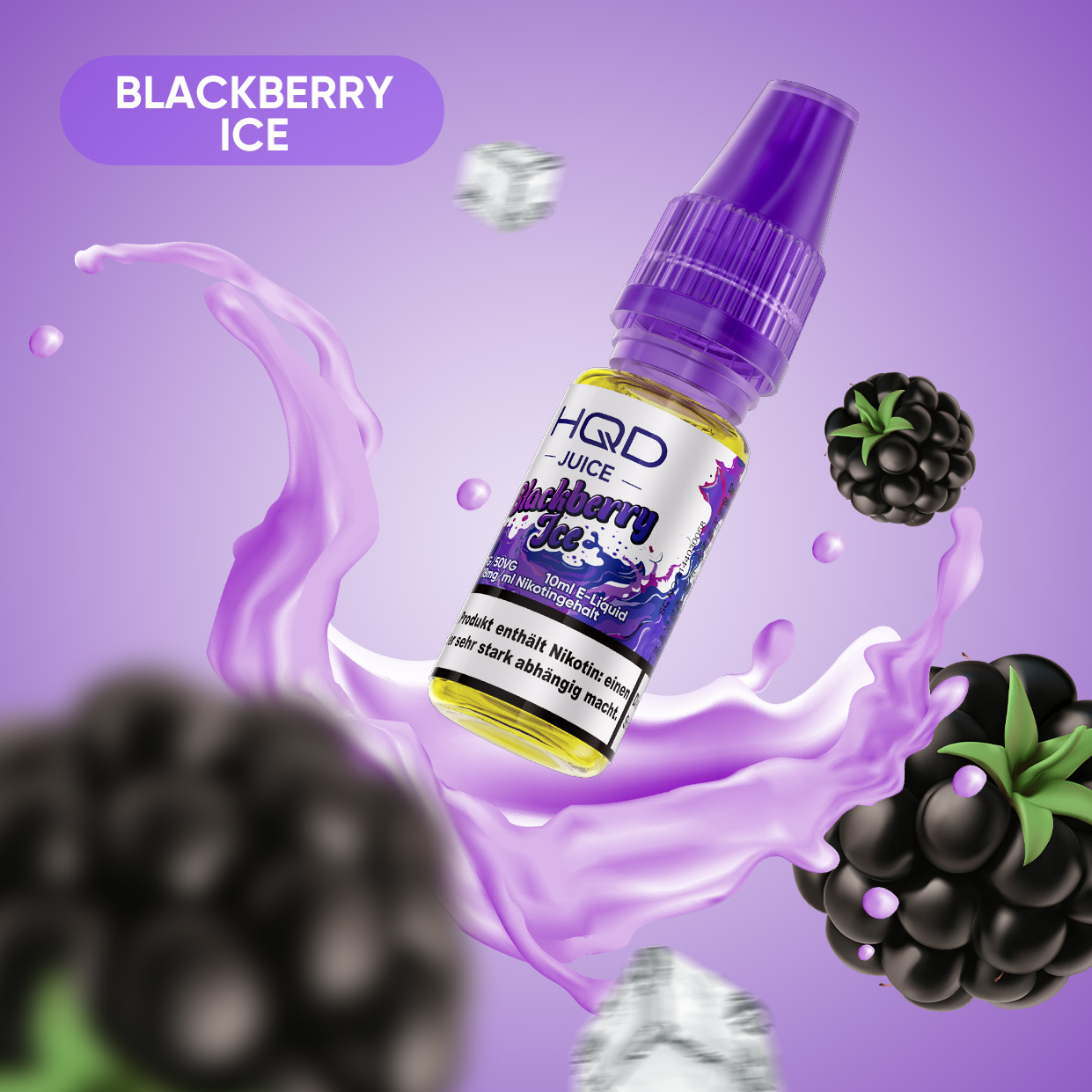 HQD Juice - 18mg Liquid - 10ml - Blackberry Ice