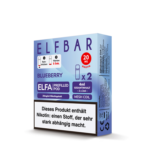 Elfbar - Elfa Prefilled Pod 2x2ml - Blueberry