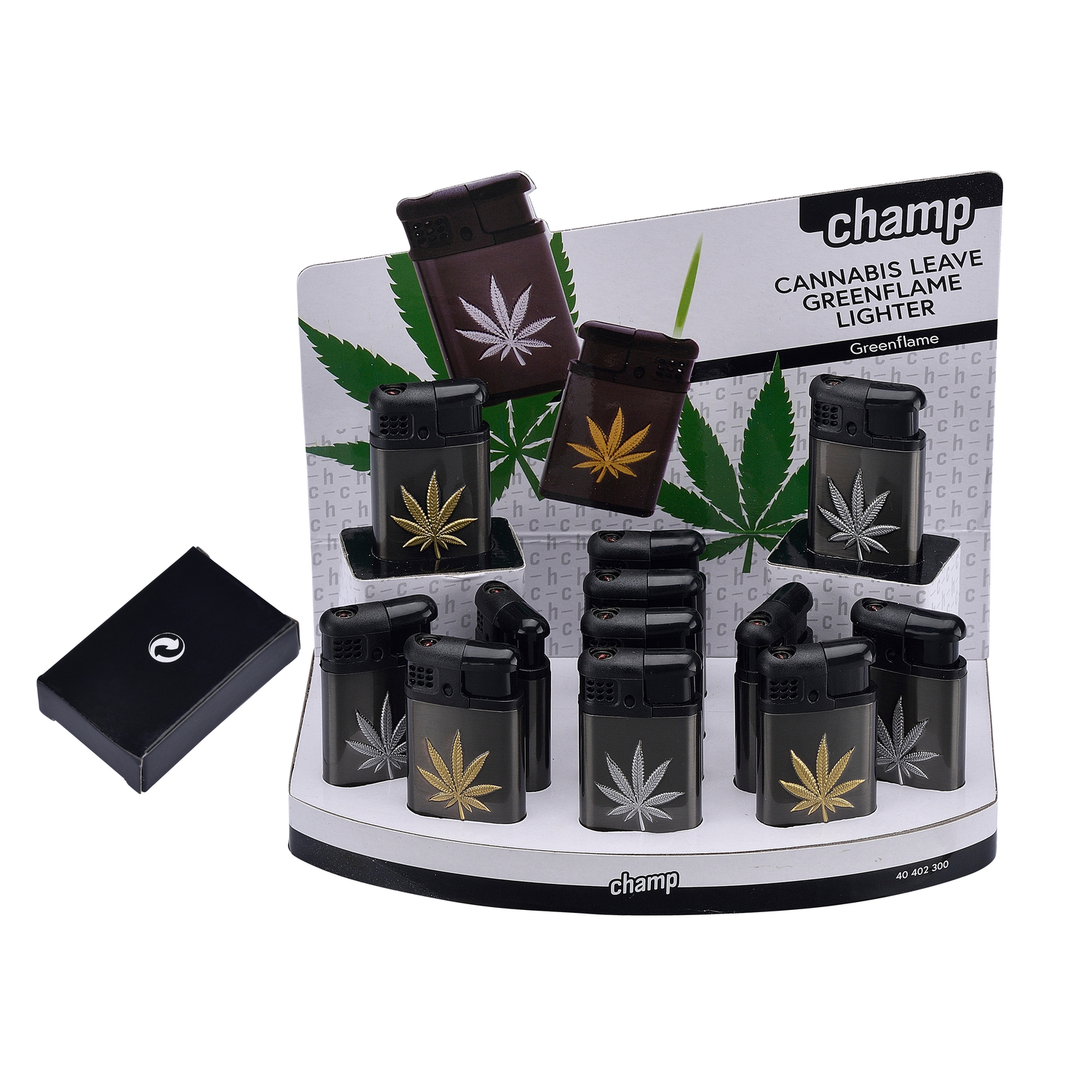 Champ - Feuerzeuge - Gold & Silver Leave 12er