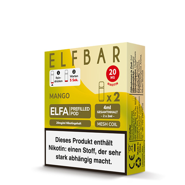 Elfbar - Elfa Prefilled Pod 2x2ml - Mango