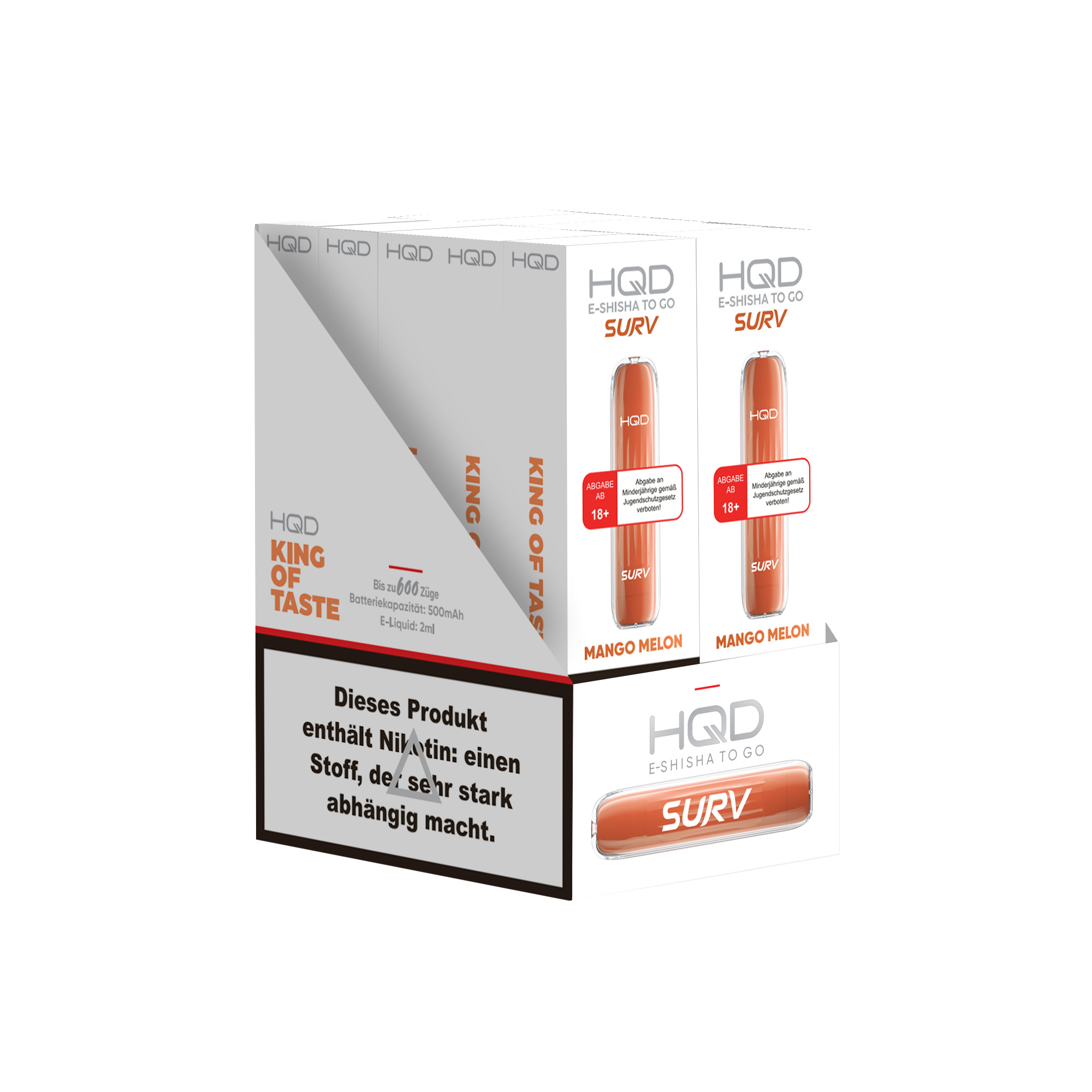 HQD Surv - E-Shisha - 600 Züge - Mango Melon