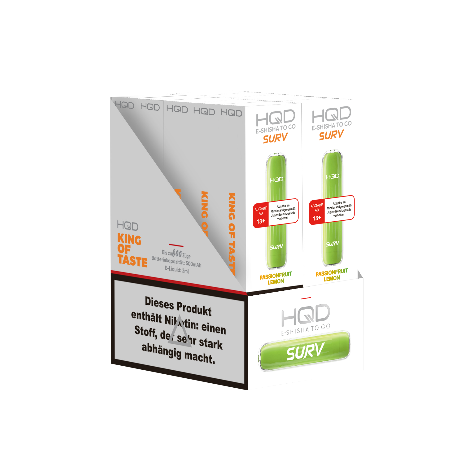 HQD Surv - E-Shisha - 600 Züge - Passionfruit Lemon