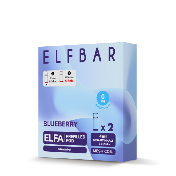 Elfbar - Elfa Prefilled Pod 2x2ml - Blueberry Nikotinfrei